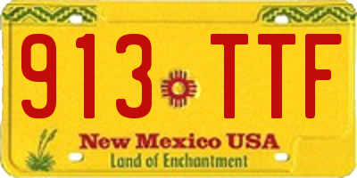 NM license plate 913TTF