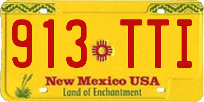 NM license plate 913TTI