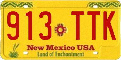 NM license plate 913TTK