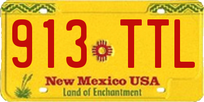 NM license plate 913TTL