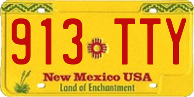 NM license plate 913TTY