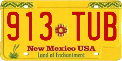 NM license plate 913TUB