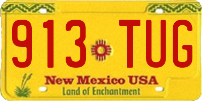 NM license plate 913TUG