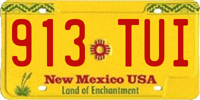 NM license plate 913TUI
