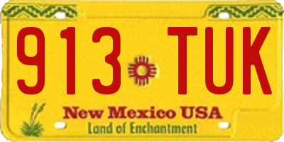 NM license plate 913TUK