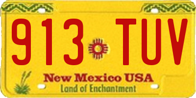 NM license plate 913TUV