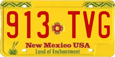 NM license plate 913TVG