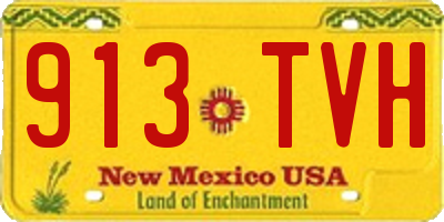 NM license plate 913TVH