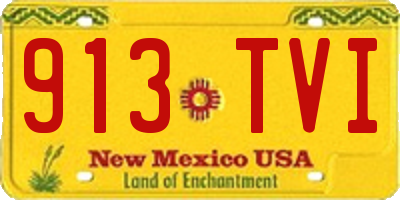 NM license plate 913TVI