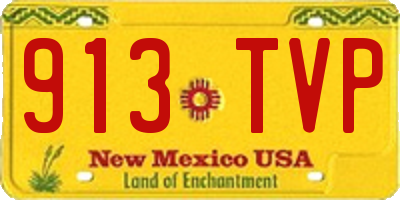NM license plate 913TVP