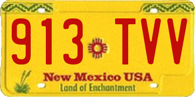 NM license plate 913TVV
