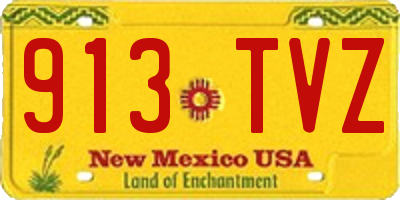 NM license plate 913TVZ
