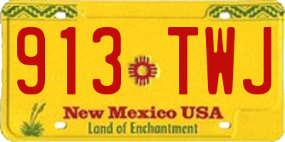 NM license plate 913TWJ