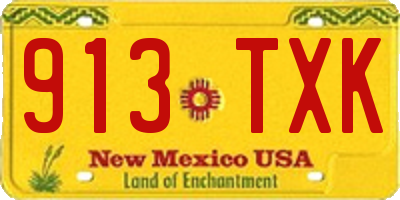 NM license plate 913TXK