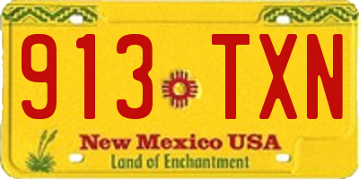 NM license plate 913TXN