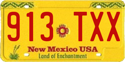 NM license plate 913TXX