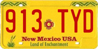 NM license plate 913TYD
