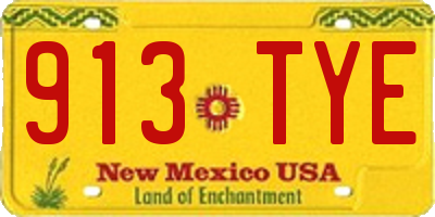 NM license plate 913TYE
