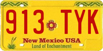 NM license plate 913TYK