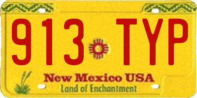 NM license plate 913TYP
