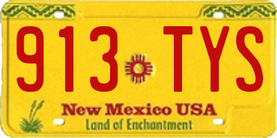NM license plate 913TYS