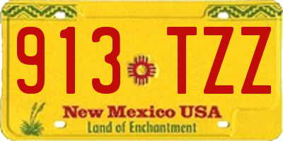 NM license plate 913TZZ