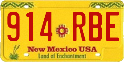 NM license plate 914RBE