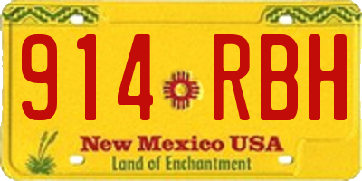 NM license plate 914RBH