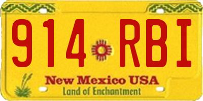 NM license plate 914RBI