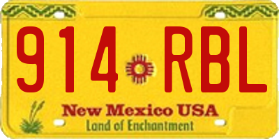 NM license plate 914RBL