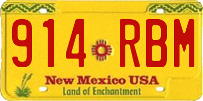 NM license plate 914RBM