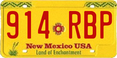 NM license plate 914RBP