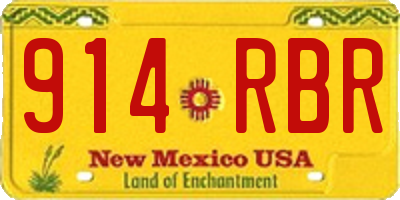NM license plate 914RBR