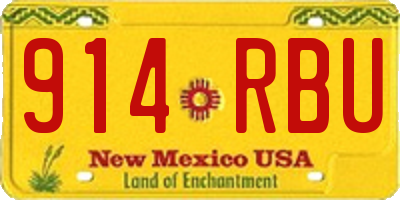 NM license plate 914RBU