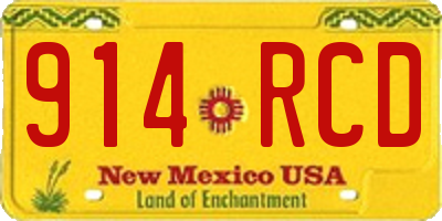 NM license plate 914RCD