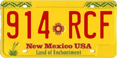 NM license plate 914RCF