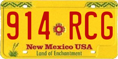 NM license plate 914RCG