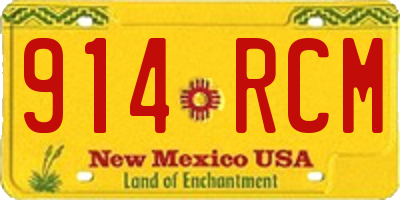 NM license plate 914RCM