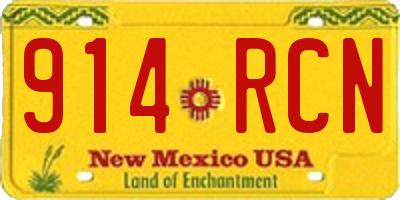 NM license plate 914RCN