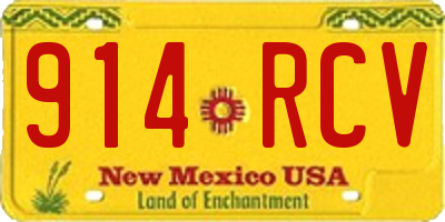 NM license plate 914RCV