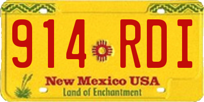 NM license plate 914RDI