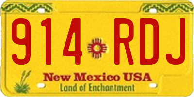 NM license plate 914RDJ