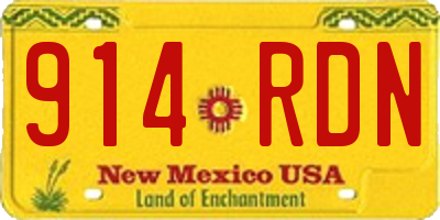 NM license plate 914RDN