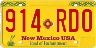 NM license plate 914RDO