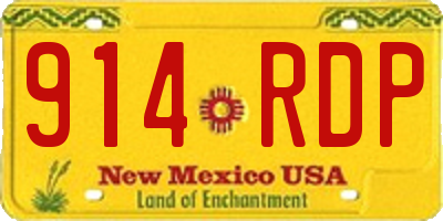 NM license plate 914RDP