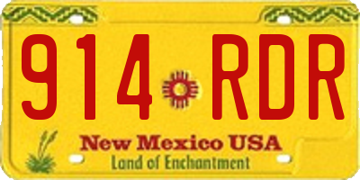 NM license plate 914RDR