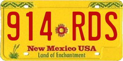 NM license plate 914RDS