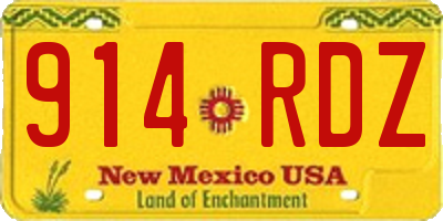 NM license plate 914RDZ