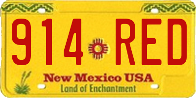NM license plate 914RED