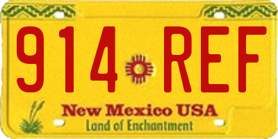 NM license plate 914REF